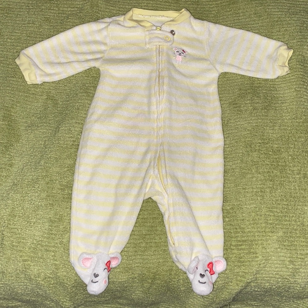 Baby girl yellow onesie
